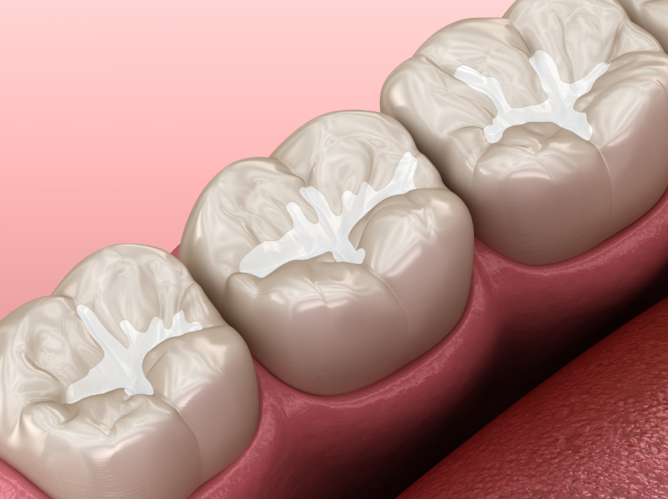 3D image of dental fillings